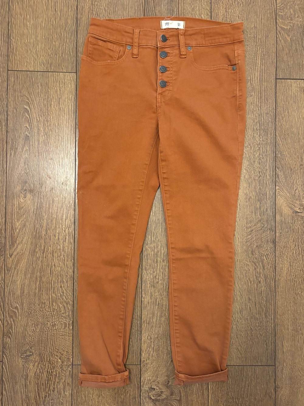 Madewell Rust Brown High-Rise Jeans, Size 26 petite